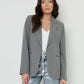 Women's Grey Pinstripe Lined Blazer