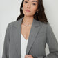 Women's Grey Pinstripe Lined Blazer