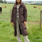 Women's Chocolate Maxi Puffer Jacket