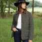 Women's Khaki Cord Collar Diamond Quilted Heritage Jacket