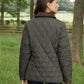 Women's Khaki Cord Collar Diamond Quilted Heritage Jacket