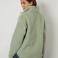 Women's Sage Half Zip Borg Fleece