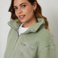 Women's Sage Half Zip Borg Fleece