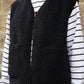 Women's Black Reversible Fleece Borg Gilet