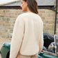 Women's Beige Fleece Borg Toggle Jacket