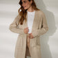 Women's Beige Cable Knit Cardigan