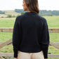 Women's Black Button Up Knitted Cardigan